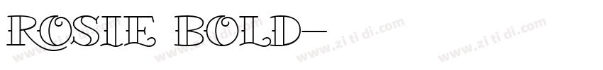 Rosie Bold字体转换
